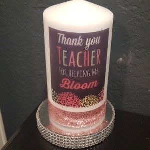 Custom made Candle & Holder